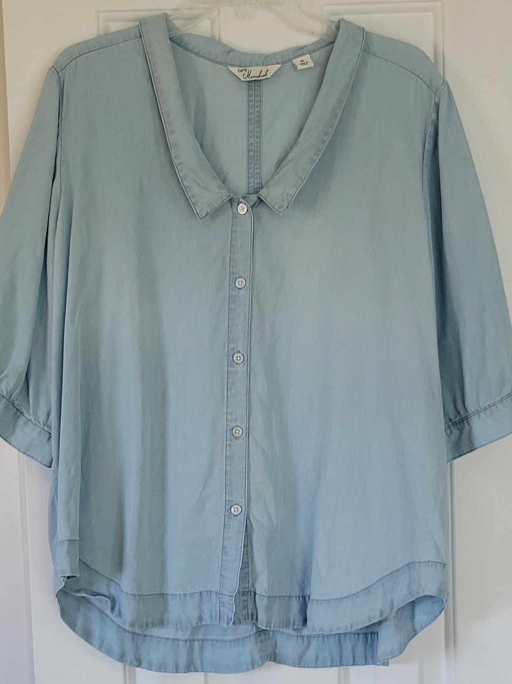 Light Blue Relaxed Button-Down Shirt